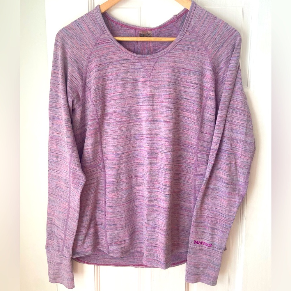 Marmot top sz L marled purple